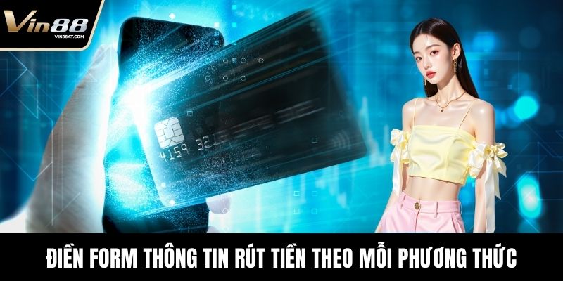 Hướng Dẫn Rút tiền VIN88 Không Lo Lỗi Cho Người Mới 3 Điền Form thông tin rút tiền theo mỗi phương thức